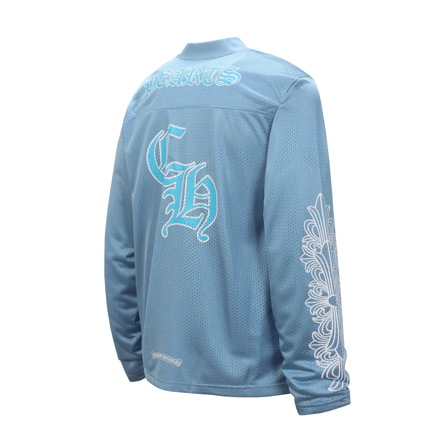 P190 Chrome Hearts CH Chrome Hearts popular Sanskrit printed mesh double-layer ice hockey jersey sports suit. Uses direct injection imported machine printing. Hardware and accessories are all ground and customized. Correct configuration. Black 2025 Chrome Hearts authentic packaging. 300 grams of custom-dyed mesh. Large version. Loose and stylish. Different from lower versions, slim and long version with upper body and hip stretch. 100% commitment: top quality. Not fast food. Highest version on the market. Top quality - different from ordinary versions on the market. If you care about quality, you should also respect the price. Absolutely 0 after-sales service and 0 return rate so far. It’s hard not to love the style - 300g mesh custom-dyed fabric - Correct high-density main mark, washed tag, hand-sewn